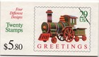 Scott #BK203 Christmas Toy Engines Train Booklet of 20 Stamps - MNH P#A222222