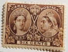 Stamp Canada Queen Victoria Jubilee Issue 1897 6cents A30 #55 MLH