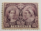 Stamp Canada Queen Victoria Jubilee Issue 1897 10cents A30 #57 MLH