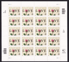 Scott #3499 Abigail Adams Love Letter (Rose) Sheet of 20 55¢ Stamps - MNH PC#2