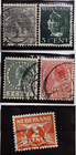 Stamp Europe Netherlands 1898-1940 #67, 143, 151, 172, 216 used