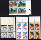 Scott #2143-2145-2146-2158a Love Horses Adams Plate Block of 4 Stamps - MNH