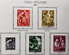 Stamp Netherlands 1962 Child Welfare SP173 B368,369,371 & 372 used