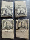 Scott #623 set of 4 1925 Woodrow Wilson MH