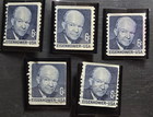 Scott #1401 A815 1970 Eisenhower 6cent set of 5 mix of mint & used