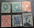 Stamp Europe Italy multiple issues 1889-1906 #67-8,70,74-5,93 used