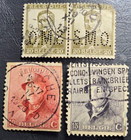 Stamp Belgium 1913 King Alpert A45 #104x2, 1919 A55 #127 & 128 used