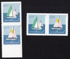 Scott #5748a-5750a Sailboats Postcard Pair of Stamps & Coil Pair - MNH