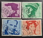 Stamp Switzerland 1969 Historical Figures A186 #502, 504-506 used