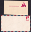 Scott #UX44 & UC25 1956 Airmail Stamped Entire Envelope & Postcard