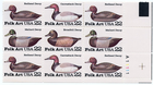 Scott #2141a (2138-41) Duck Decoys Plate Block of 6 Stamps - MNH P#A11111