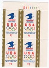 Scott #2539 $1 Eagle USA Olympics Plate Block of 4 Stamps - MNH (UR)