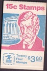 Scott #BK117A (1288Bc) 15¢ Oliver Wendell Holmes Booklet of 24 Stamps - MNH