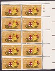 Scott #1940 Teddy Bear on Sleigh Plate Block of 10 Stamps - MNH