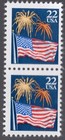 Scott #2276 Flag & Fireworks Vertical Pair of Stamps - MNH