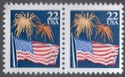 Scott #2276 Flag & Fireworks Horizontal Pair of Stamps - MNH