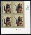 Scott #3756 American Toleware Plate Block of 4 Stamps - MNH