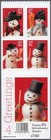 Scott #3687b Snowman Greetings - 37¢ Partial Booklet of 12 Stamps - MNH PC#5