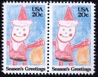 Scott #2108 Children's Santa Horizontal Pair of Stamps - MNH