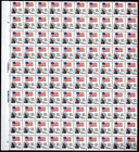 Scott #1894e Flag over Supreme Court Sheet of 100 Stamps MNH P#2 (2 Plate #s) LL