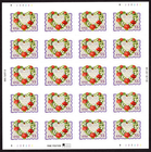 Scott #3275 Victorian Love Flower Wreath Sheet of 20 Stamps - MNH P#B2222222