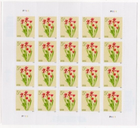 Scott #5900 Flowers Red Tulips Sheet of 20 Stamps - MNH