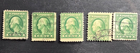 Scott 1918 #486 George Washington 1c used set of 5
