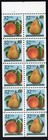 Scott #2488a Peach & Pear Booklet Pane of 10 Stamps w/Tab - MNH No Register