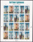 Scott #4413a (4410-13) Gulf Coast Lighthouses Full Sheet of 20 Stamps - MNH