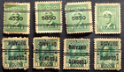 Stamp Canada #104x4 1911 King George V & #249x4 1942 King George VI used