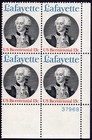 Scott #1716 Lafayette (George Washington) Plate Block of 4 Stamps - MNH