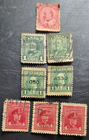 Stamp Canada #90 Edward VII, #150 & 163 George V, #231x2 & 254x3 George VI used