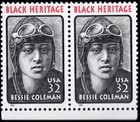 Scott #2956 Bessie Coleman Black Heritage Pair of Stamps - MNH