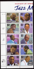Scott #2992a (2983-2992) Jazz Musicians Plate Block of 10 Stamps - MNH Left