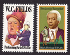 Scott #1803-1804 W. C. Fields Benjamin Banneker Single Stamp - MNH