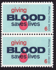 Scott #1425 Giving Blood Pair of Stamps - MNH