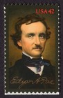 Scott #4377 Edgar Allen Poe (The Raven) Single Dark Stamp - MNH