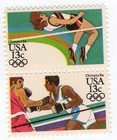 Scott #2051a Summer Olympics (Boxing, Track & Field) Pair of Stamps - MNH