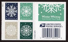 Scott #5951b (5948-51) Winter Whimsey Snowflakes Booklet Plate # Block 4 Stamps