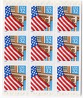 Scott #2920 Flag over Porch Middle Block of 9 Stamps - MNH