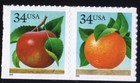 Scott #3492b (3491-92) Apple & Orange Horizontal Pair of Stamps - MNH