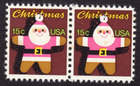 Scott #1800 Santa Ornament Pair of Stamps - MNH