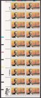 Scott #2147 Bartholdi Statue of Liberty Sculptor Plate Block of 20 Stamps - MNH