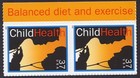 Scott #3938 Child Health "Balanced diet and exercise" Pair of Stamps - MNH