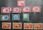 Stamp United Nations 1951-56 #1, 47 x4, 48 x3, 51, 56, 57 x3 used