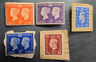 Stamp Great Britain Queen Victoria & George VI #255 & 257 MNH; #237,239,256 used