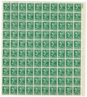 Scott #825 James Garfield Prexy Sheet of 100 Stamps - MNH P#22855 UR