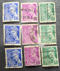 Stamp France Mercury #356 x3, 359 x3 & 360 x3 used