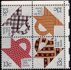 Scott #1748a (1745-48) Folk Art Quilts Block of 4 Stamps - MNH