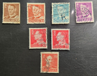 Stamp Denmark Royalty 1921-1955 #282, 309, 320, 334, 354, 385, 387 used